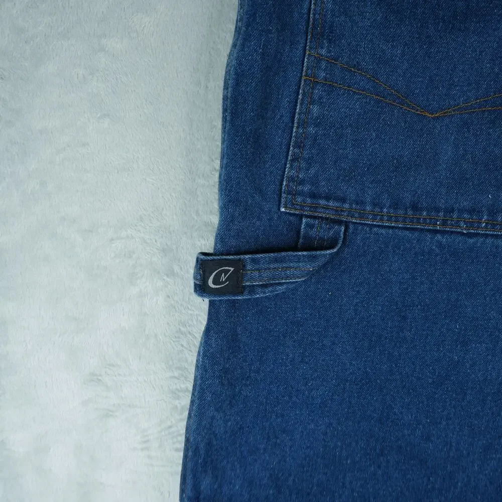 Claudio Nucci Shorts Mens 40x11.5 Blue Carpenter Baggy‎ Y2K Ramie Blend